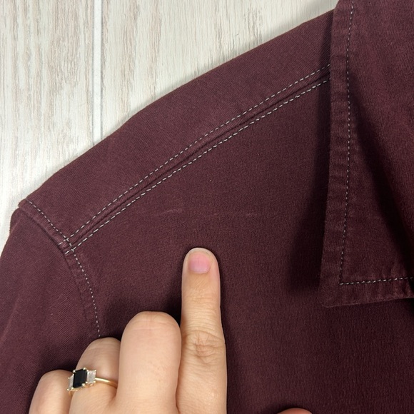 Kuhl Men’s Burgundy Embroidered Collared Short Sleeve Cotton Polo, L - Picture 12 of 14